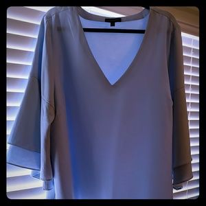 Womens Plus Size Flare Sleeve Top